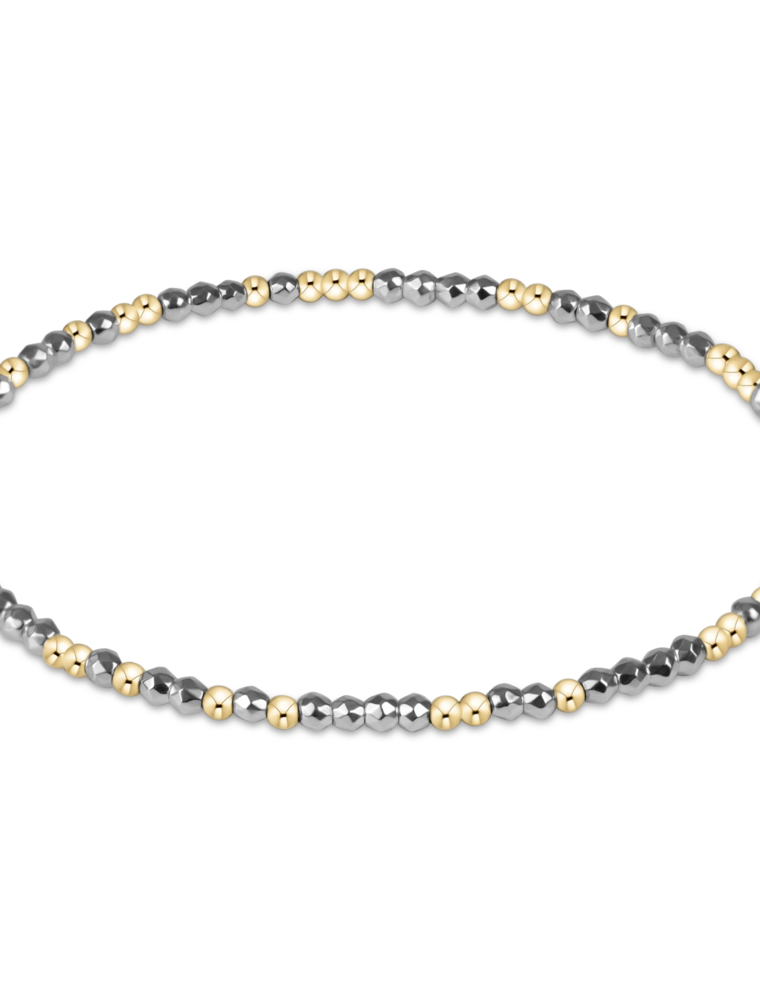ENEWTON DESIGN Hope Unwritten 2mm Bead Bracelet – Bright Silver Faceted Hematite