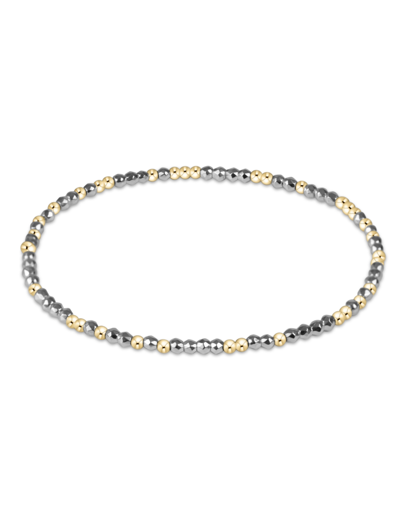 ENEWTON DESIGN Hope Unwritten 2mm Bead Bracelet – Bright Silver Faceted Hematite