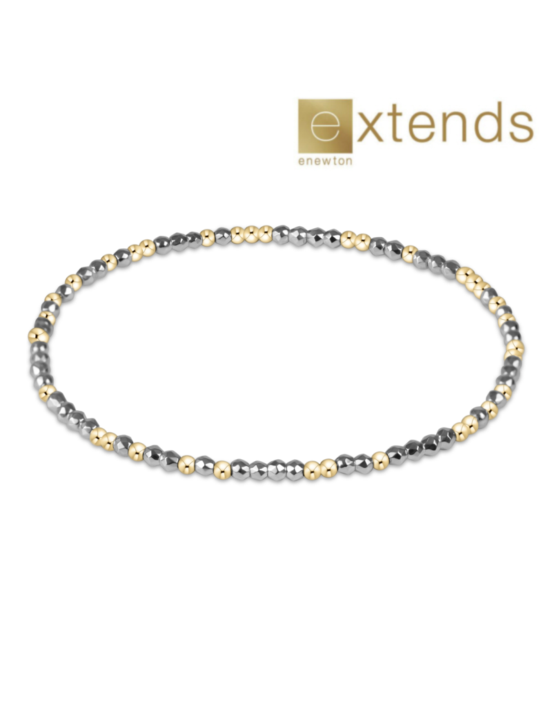 ENEWTON DESIGN Extends Hope Unwritten 2mm Bead Bracelet – Bright Silver Faceted Hematite