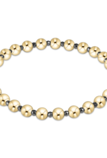 ENEWTON DESIGN Grateful Pattern 5mm Bead Bracelet – Silver Faceted Hematite/Gold