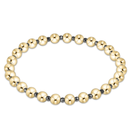 ENEWTON DESIGN Grateful Pattern 5mm Bead Bracelet – Silver Faceted Hematite/Gold