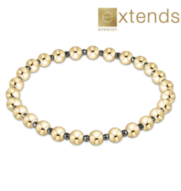 ENEWTON DESIGN Extends Grateful Pattern 5mm Bead Bracelet – Silver Faceted Hematite/Gold