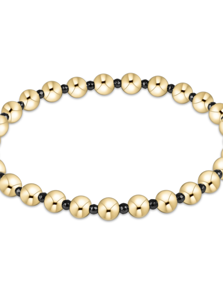 ENEWTON DESIGN Grateful Pattern 5mm Bead Bracelet – Faceted Hematite/Gold