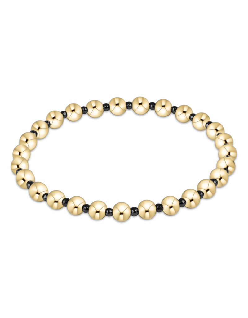 ENEWTON DESIGN Grateful Pattern 5mm Bead Bracelet – Faceted Hematite/Gold