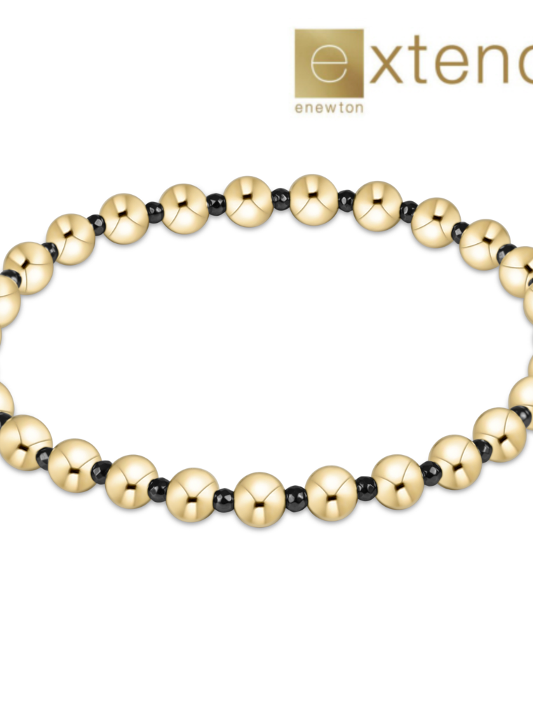 ENEWTON DESIGN Extends Grateful Pattern 5mm Bead Bracelet – Faceted Hematite/Gold