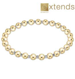 ENEWTON DESIGN Extends Grateful Pattern 5mm Bead Bracelet – Bright Silver Faceted Hematite/Gold