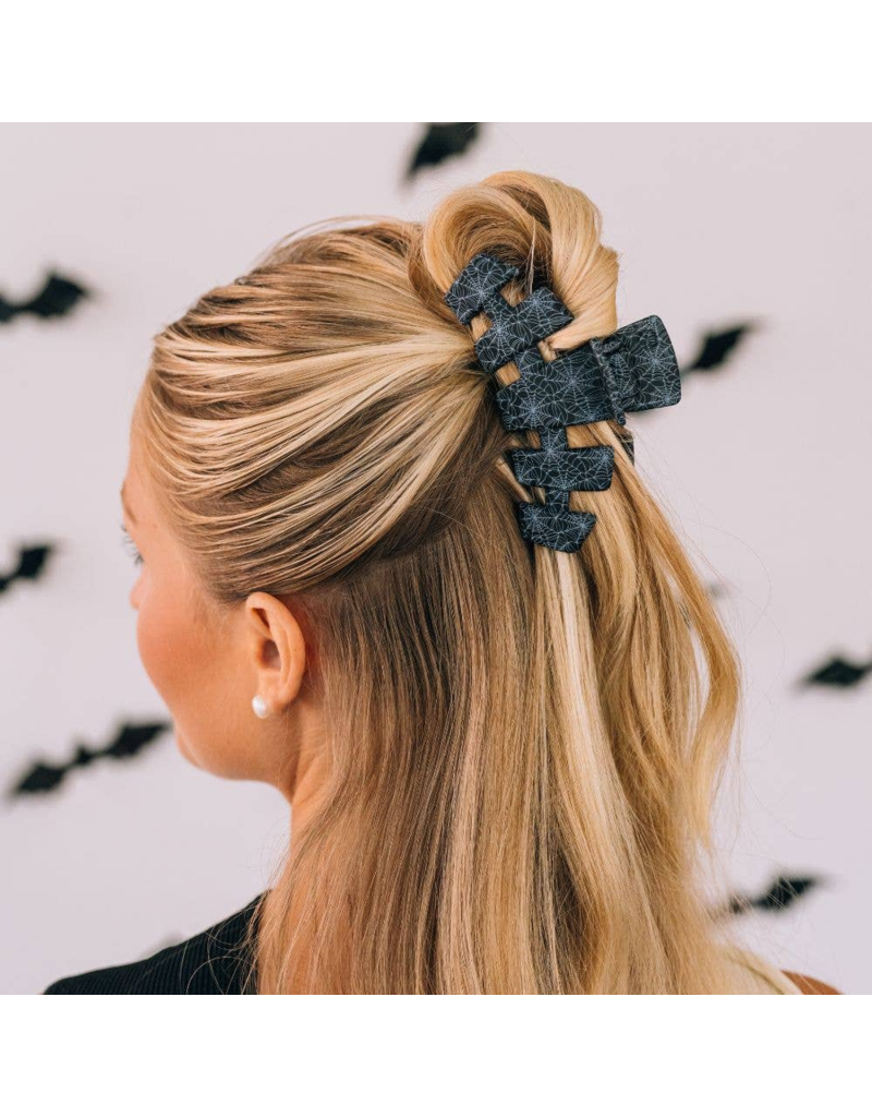 TELETIES Large Classic Claw Hair Clip in Webbed