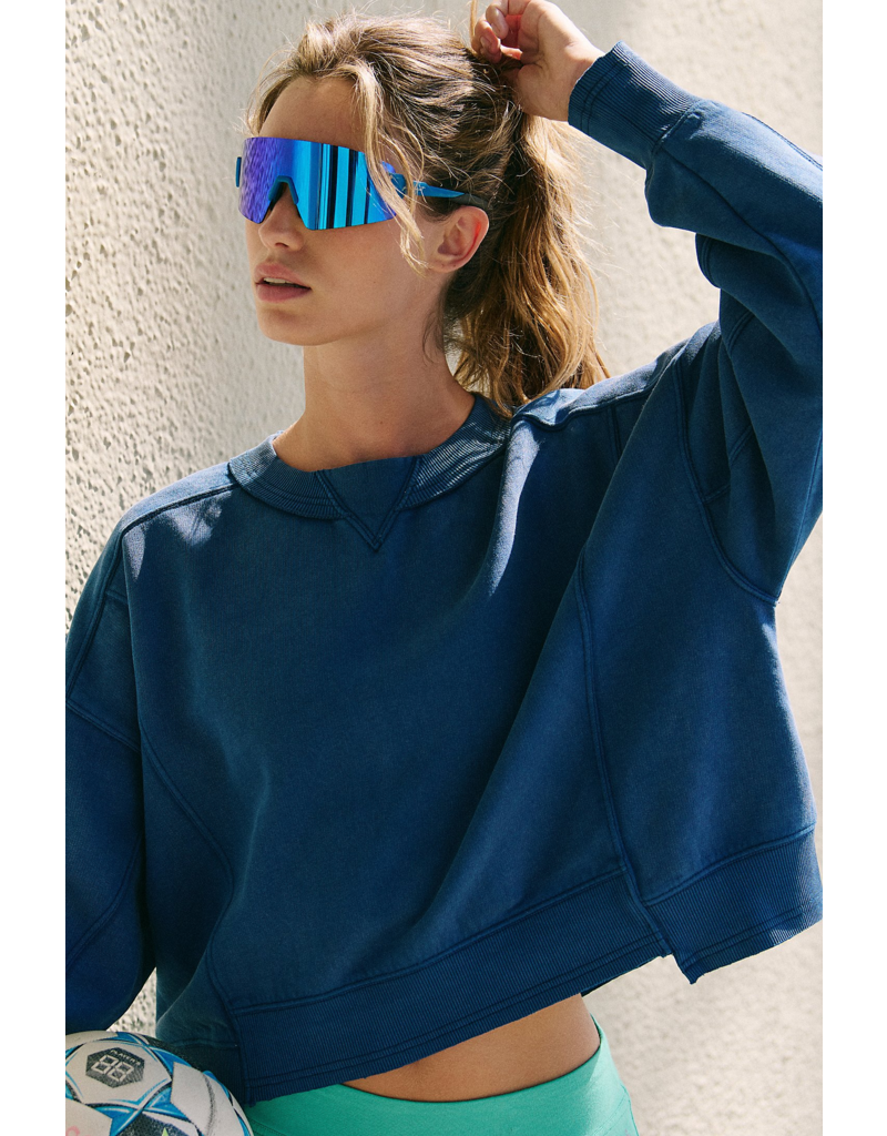 FREE PEOPLE MOVEMENT Intercept Pullover in Black Grape