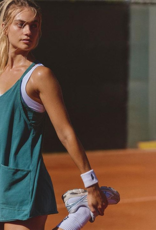 FREE PEOPLE MOVEMENT Hot Shot Mini Dress in Evergreen