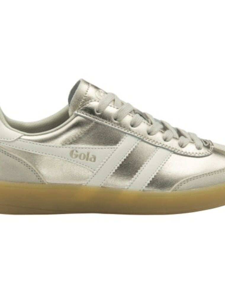 GOLA Women's Viper Metallic Sneakers in Gold/Off White/Gum