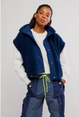 FREE PEOPLE MOVEMENT Scout It Out Fleece Vest in Midnight Navy