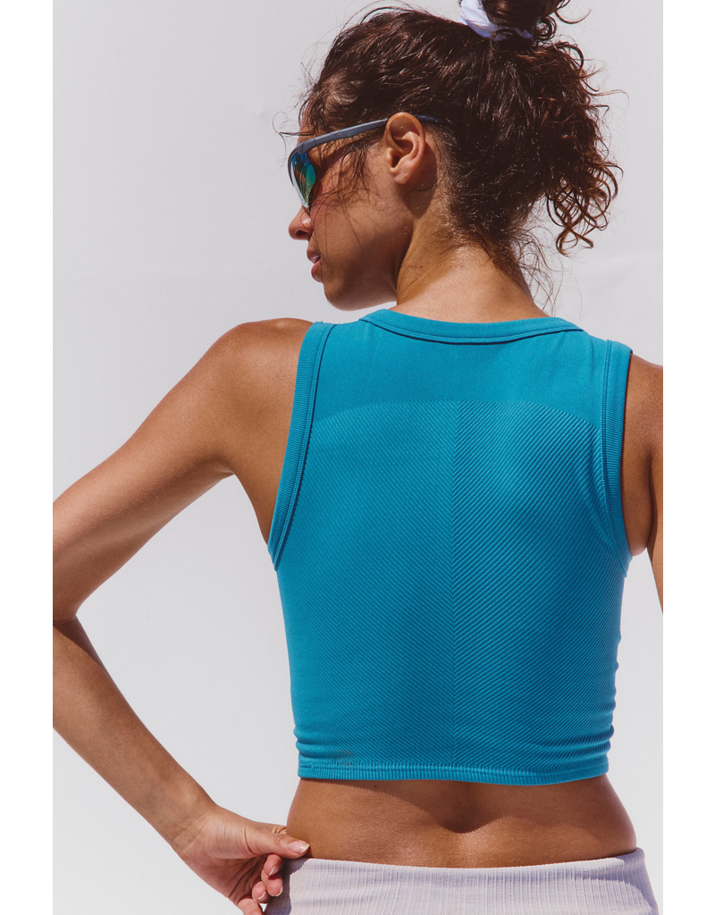 FREE PEOPLE MOVEMENT Free Throw Muscle Tank in Celestial Blue