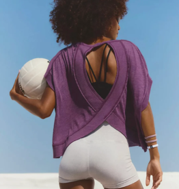FREE PEOPLE MOVEMENT My Time Tee in Black Cherry