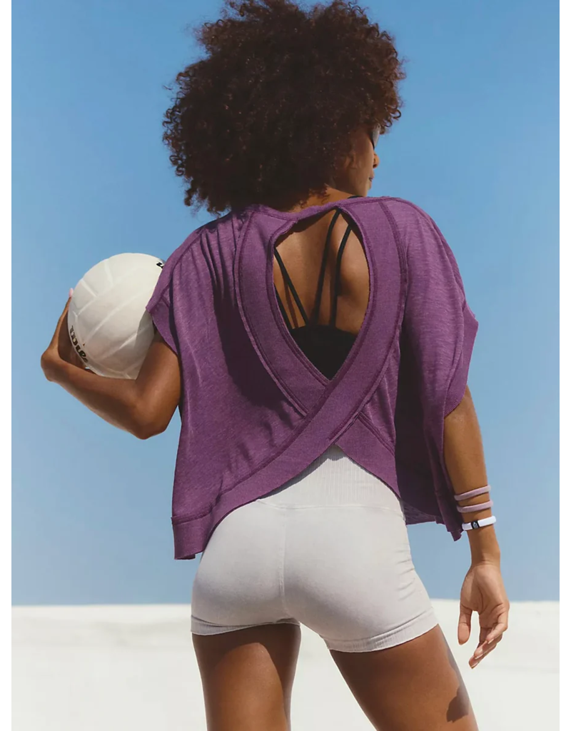 FREE PEOPLE MOVEMENT My Time Tee in Black Cherry