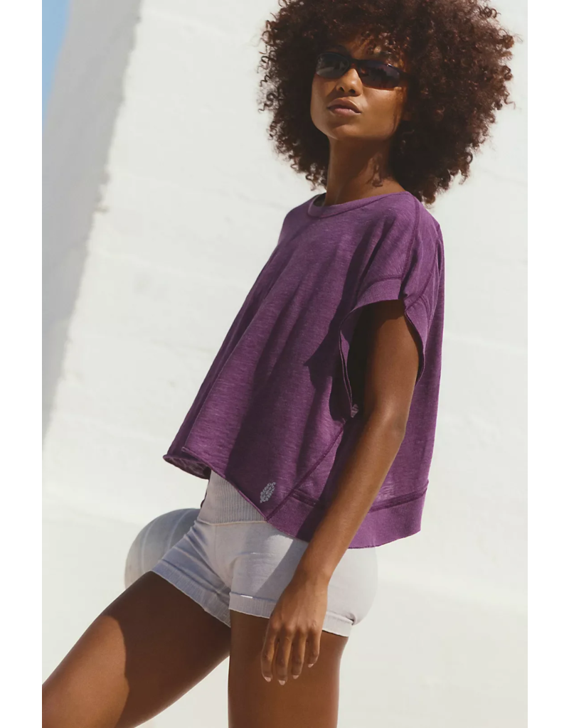 FREE PEOPLE MOVEMENT My Time Tee in Black Cherry