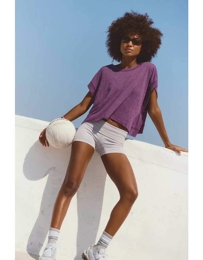 FREE PEOPLE MOVEMENT My Time Tee in Black Cherry