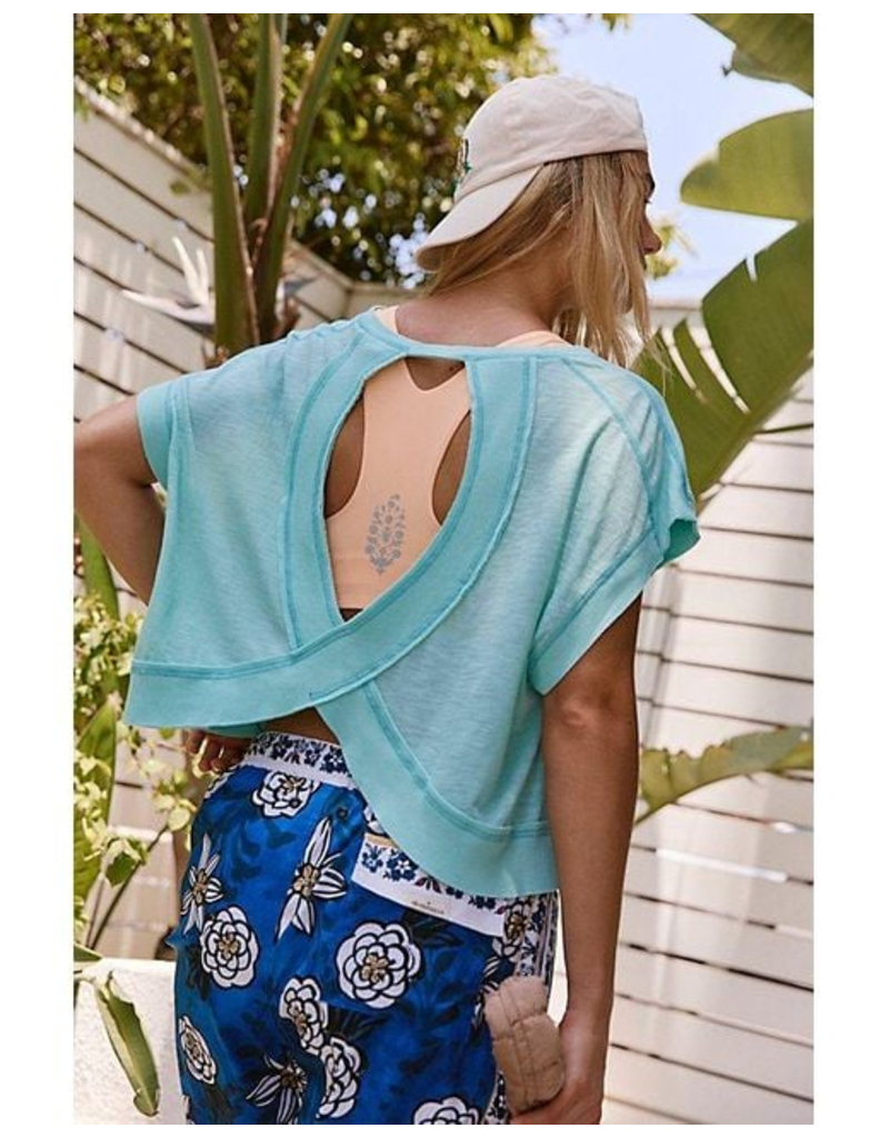 FREE PEOPLE MOVEMENT My Time Tee in Blue Wave