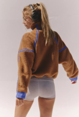 FREE PEOPLE MOVEMENT Mountain High 1/2 Zip Fleece in Twig Combo