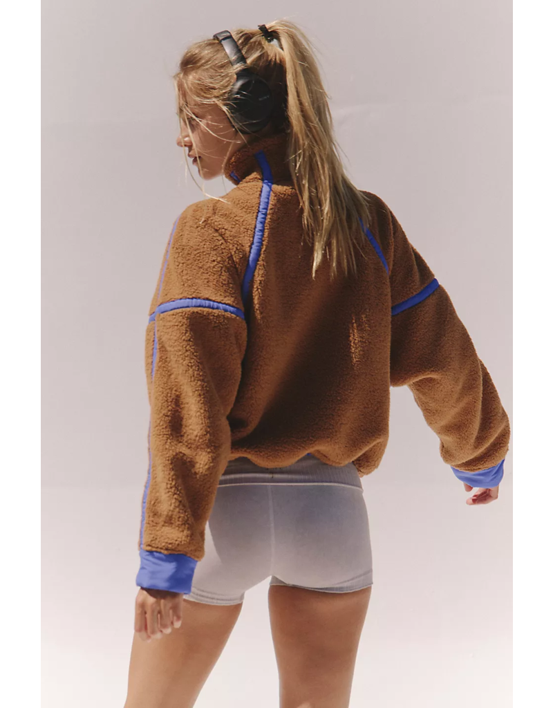 FREE PEOPLE MOVEMENT Mountain High 1/2 Zip Fleece in Twig Combo