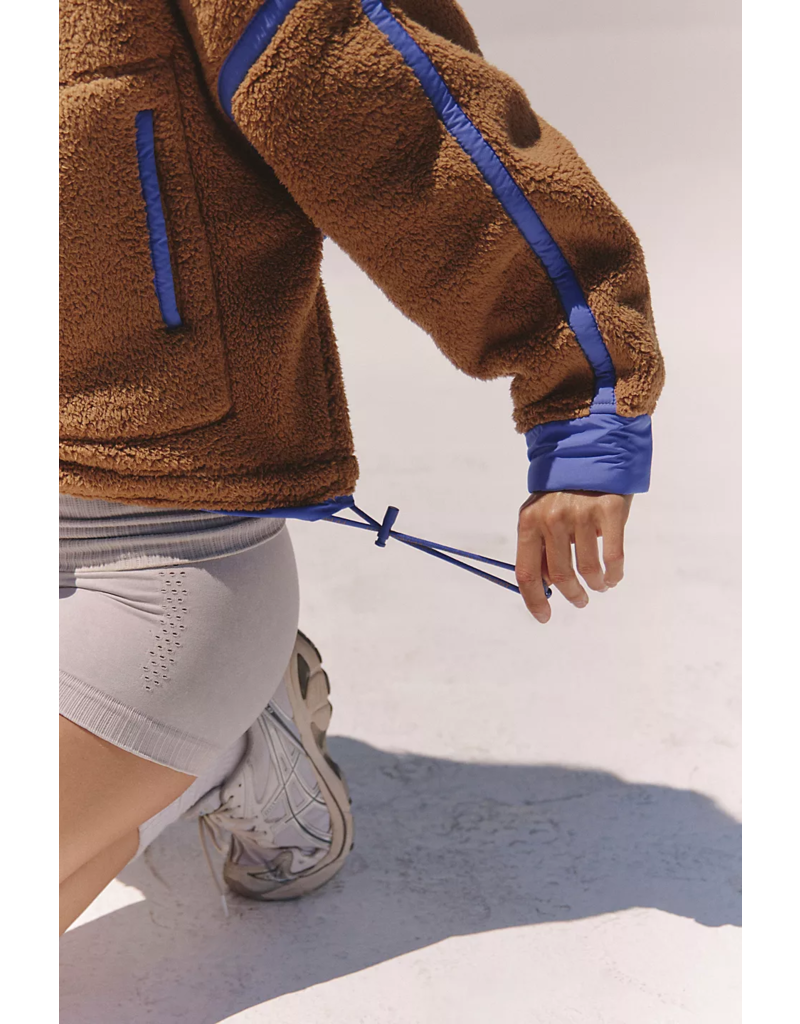 FREE PEOPLE MOVEMENT Mountain High 1/2 Zip Fleece in Twig Combo