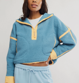 FREE PEOPLE MOVEMENT Mountain High 1/2 Zip Fleece in Celestial Blue