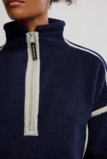 FREE PEOPLE MOVEMENT Mountain High 1/2 Zip Fleece in Navy Combo