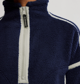 FREE PEOPLE MOVEMENT Mountain High 1/2 Zip Fleece in Navy Combo