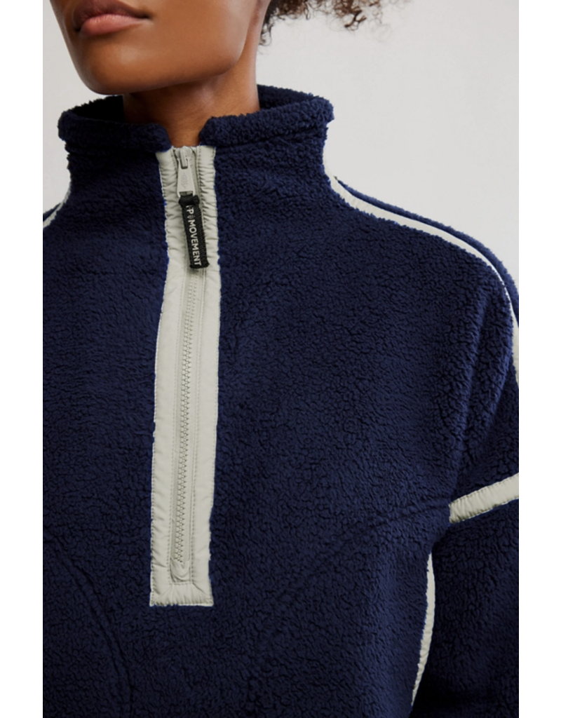 FREE PEOPLE MOVEMENT Mountain High 1/2 Zip Fleece in Navy Combo