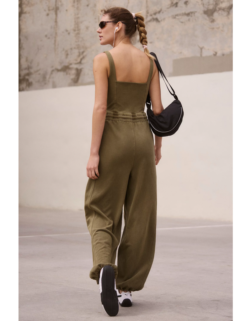 FREE PEOPLE MOVEMENT Inbound Onesie in Seagrass