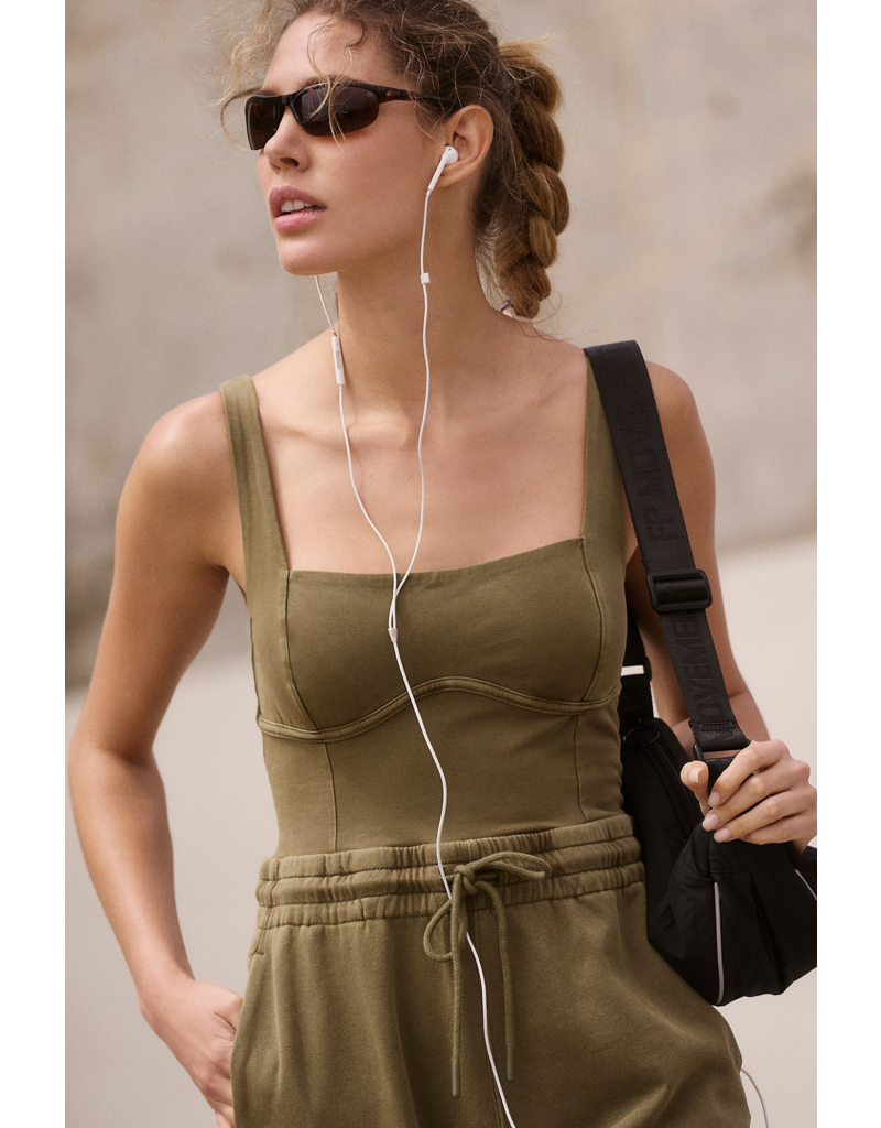 FREE PEOPLE MOVEMENT Inbound Onesie in Seagrass