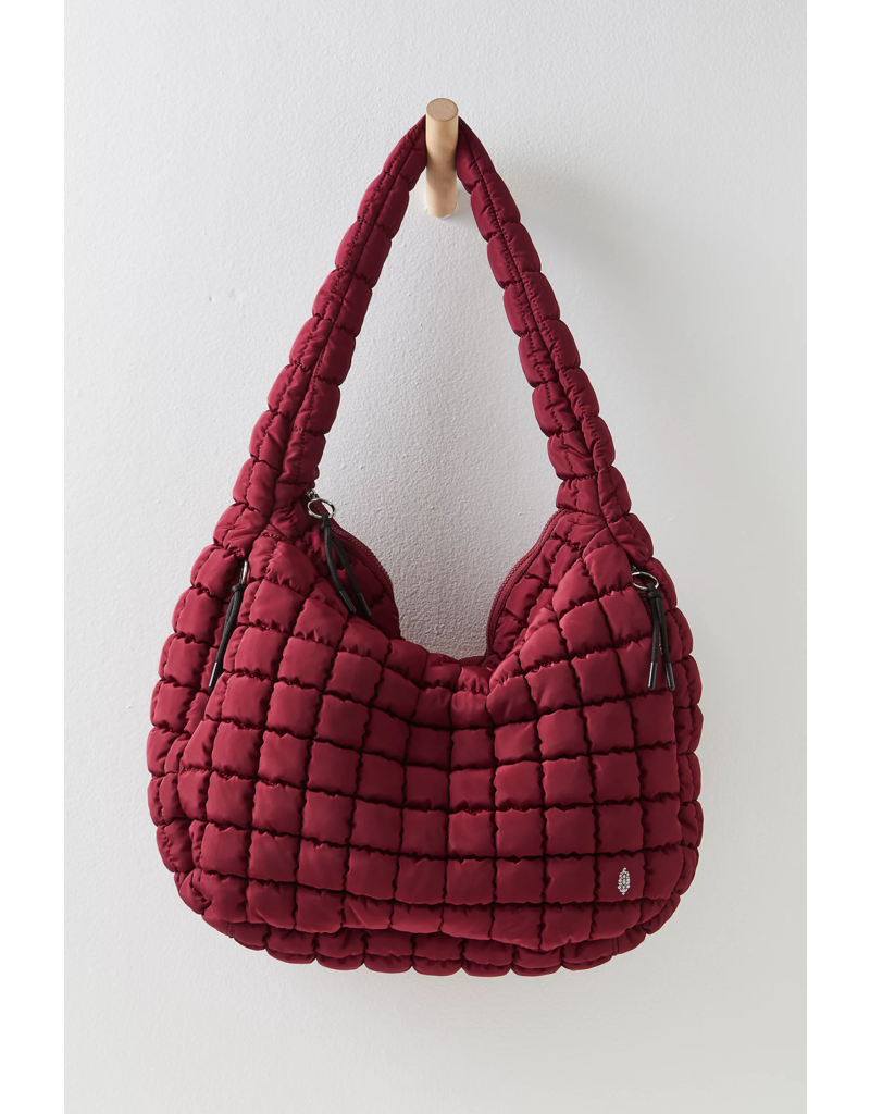 FREE PEOPLE MOVEMENT Quilted Caryall Tote Bag in Mulberry