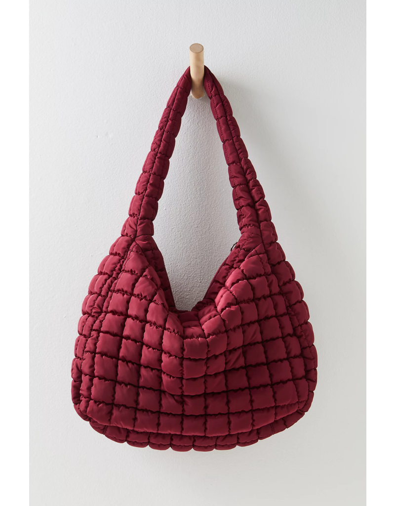 FREE PEOPLE MOVEMENT Quilted Caryall Tote Bag in Mulberry