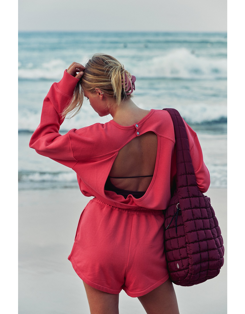 FREE PEOPLE MOVEMENT Quilted Caryall Tote Bag in Mulberry