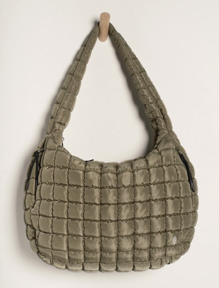 FREE PEOPLE MOVEMENT Quilted Caryall Tote Bag in Seagrass