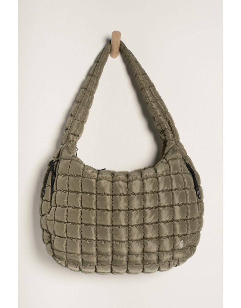 FREE PEOPLE MOVEMENT Quilted Caryall Tote Bag in Seagrass
