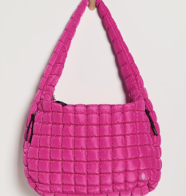 FREE PEOPLE MOVEMENT Quilted Caryall Tote Bag in Fuchsia Flirt