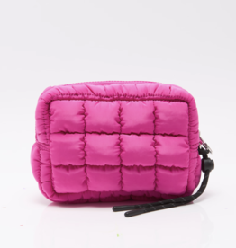 FREE PEOPLE MOVEMENT Quilted Mini Case Cosmetic Bag in Fuchsia Flirt