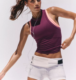 FREE PEOPLE MOVEMENT Dynamite Tank in Black Cherry