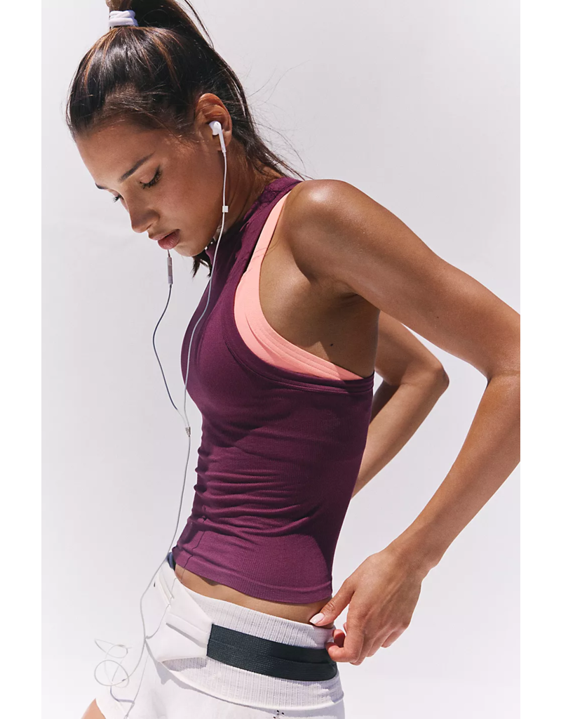FREE PEOPLE MOVEMENT Dynamite Tank in Black Cherry