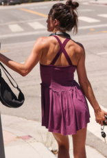 FREE PEOPLE MOVEMENT Smockin Hot Dress in Black Cherry