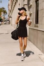 FREE PEOPLE MOVEMENT Smockin Hot Dress in Black