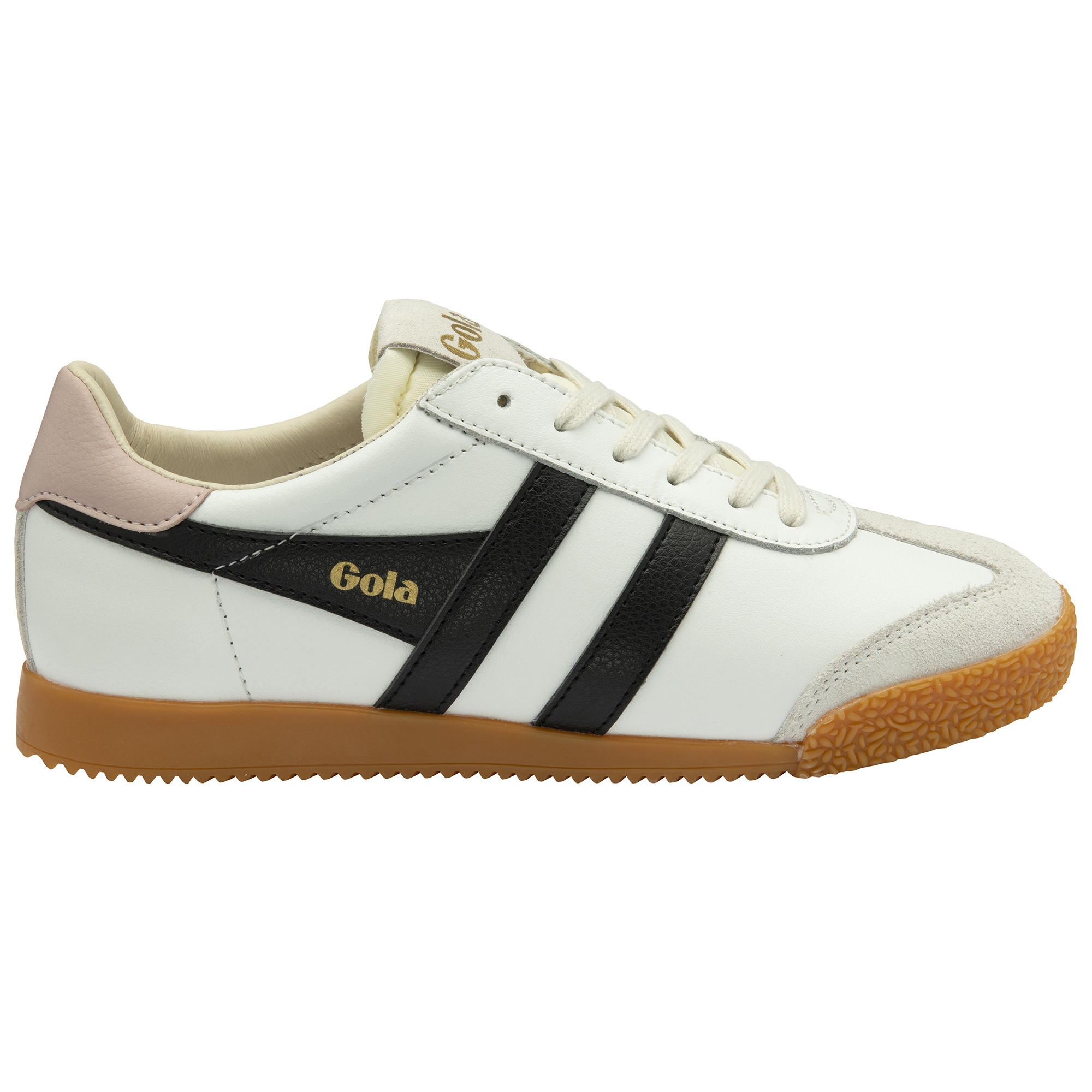 (取寄) ゴーラ レディース エラン Gola women Elan Sun/White Gola Women's Elan Sneakers in White/Black/Chalk Pink - Her Hide Out