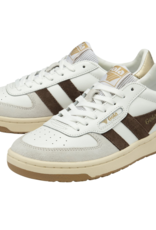 GOLA Women’s Hawk Sneakers in White/Dark Brown/Gold