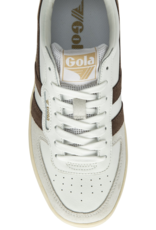 GOLA Women’s Hawk Sneakers in White/Dark Brown/Gold