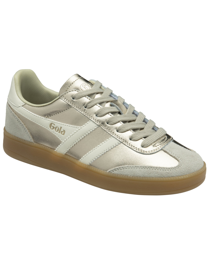 GOLA Women's Viper Metallic Sneakers in Gold/Off White/Gum