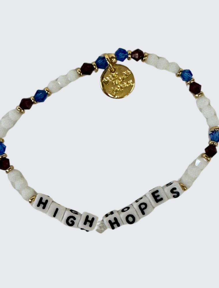 LITTLE WORDS PROJECT High Hopes Bracelet - Red, White & Blue Crystal