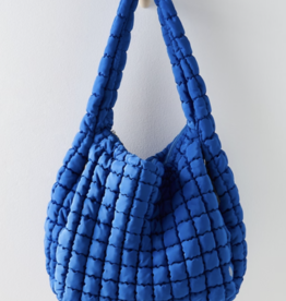 FREE PEOPLE MOVEMENT Quilted Caryall Tote Bag in Lapis Blue