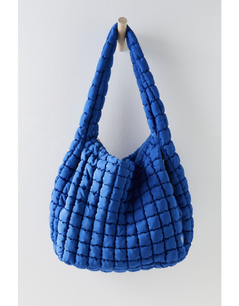 FREE PEOPLE MOVEMENT Quilted Caryall Tote Bag in Lapis Blue
