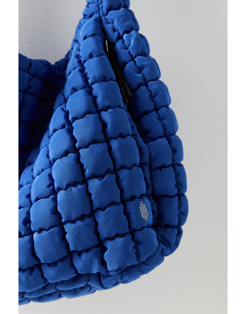 FREE PEOPLE MOVEMENT Quilted Caryall Tote Bag in Lapis Blue