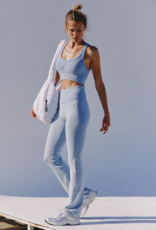 FREE PEOPLE MOVEMENT Go To Smooth Flare Pants in Washed Denim Blue